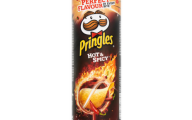 چیپس 165 گرمی پرینگلز هات اسپایسی pringles HOT AND SPICY